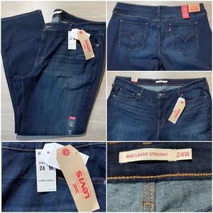LEVI'S 414 Classic Straight Mid rise Jeans 24W M